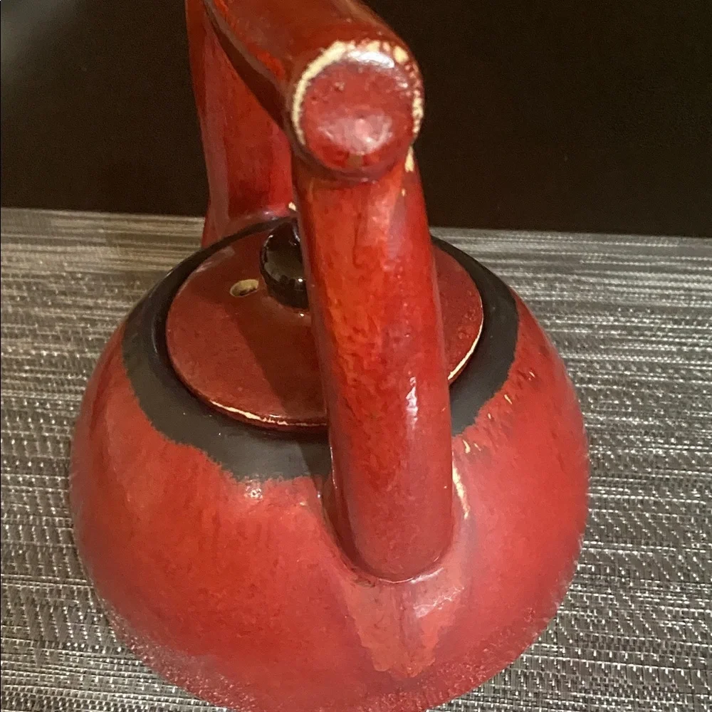 Pier 1 Shanghai Earthenware Teapot. Asian inspired, Antique “Chippy” Style.